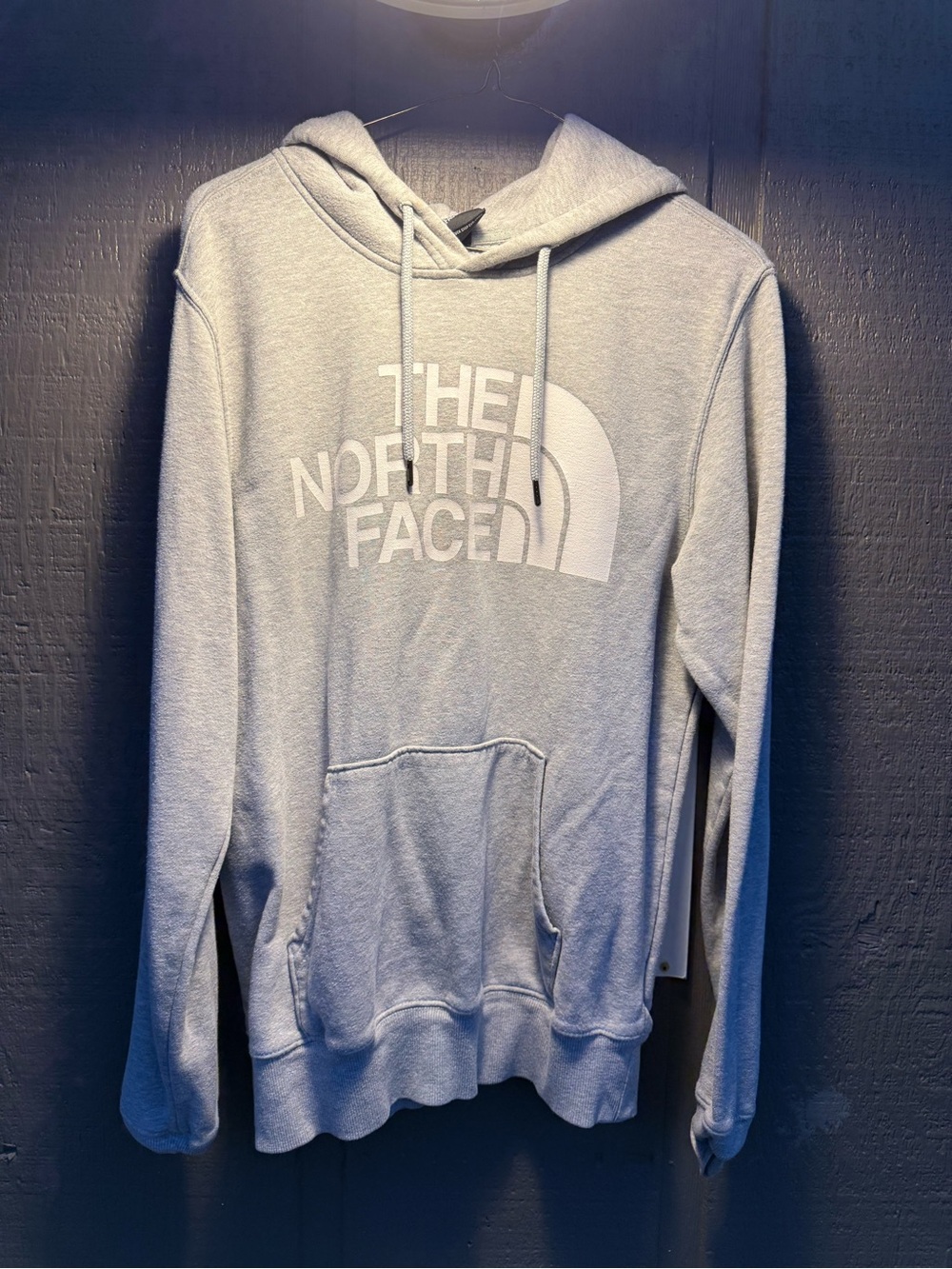 The North Face Men's Light Gray Logo Crewneck Hoodie